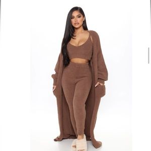 Fashion nova mocha lounge set